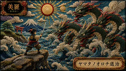 刺繍で描くヤマタノオロチ退治 thumbnail