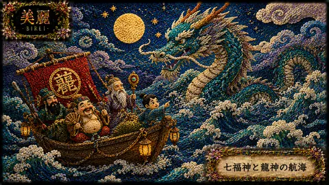 刺繍絵巻「七福神と龍神の航海」 thumbnail