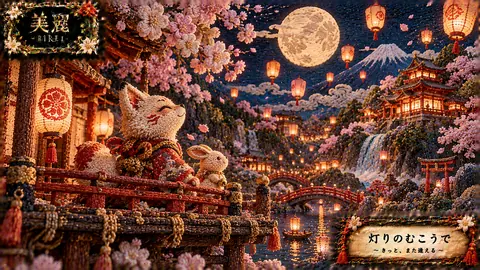 刺繍で彩る灯籠の夜祭り thumbnail