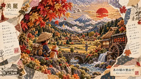 刺繍で描く優しさの里山 thumbnail