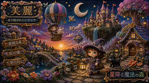 糸で紡ぐ星降る魔法の森 thumbnail