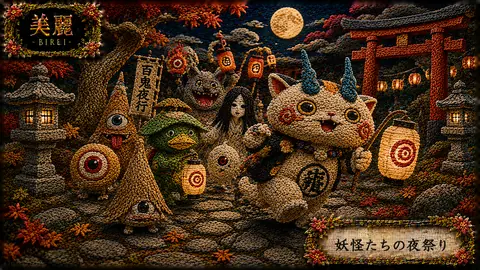 刺繍妖怪たちの夜祭りパレード thumbnail