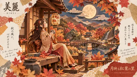 月映る紅葉の里 thumbnail