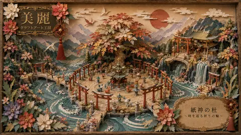 紙細工の美麗な神社渓谷巡り thumbnail