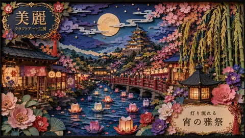 灯り流れる宵の雅祭 thumbnail