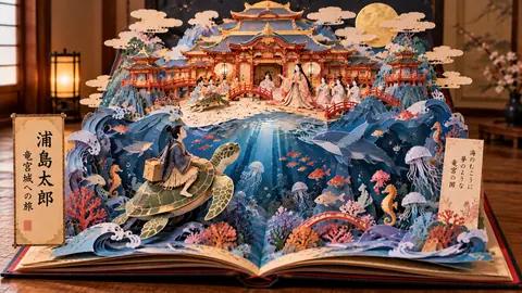 浦島太郎と竜宮城の飛び出す絵本 thumbnail