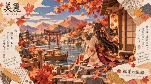 和紙で彩る紅葉の旅路 thumbnail