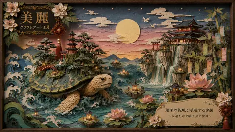 紙の蓬莱楽園と巨大な亀 thumbnail