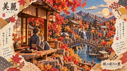 紙細工で彩る秋の里 thumbnail