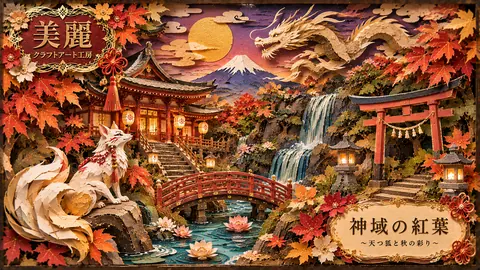 紙細工の秋色神域と天つ狐 thumbnail