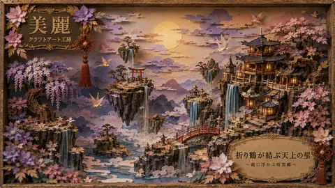 幻想の和風ペーパーアート里 thumbnail