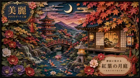 紅葉の月庭・煌めく和紙庭園 thumbnail