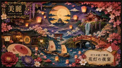 和紙灯籠が彩る幻想夜宴 thumbnail