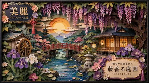 美麗な藤香る和紙庭園 thumbnail