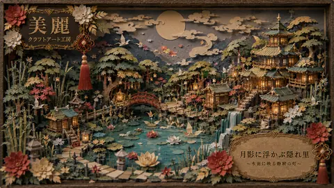 月影に浮かぶ紙細工の隠れ里 thumbnail