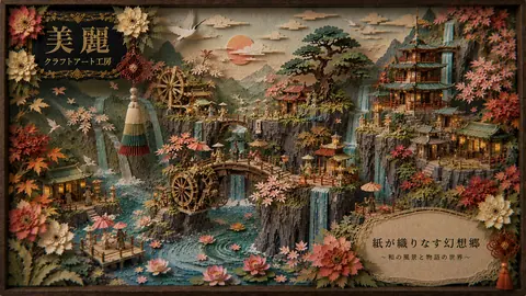 和紙で彩る幻想郷の立体絵巻 thumbnail