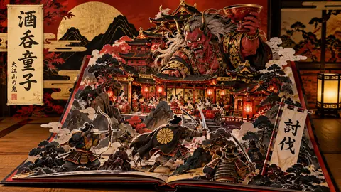 酒呑童子討伐の飛び出す絵本 thumbnail