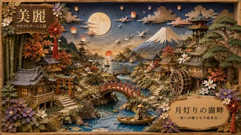 月灯りの和風ペーパークラフト村 thumbnail