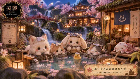 ぬいぐるみたちの桜温泉ものがたり thumbnail
