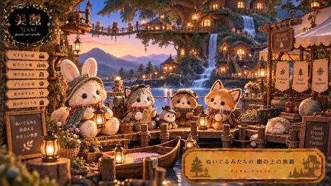 ぬいぐるみたちの樹上旅路 thumbnail