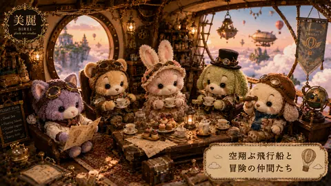 ぬいぐるみ飛行船の空中茶会 thumbnail