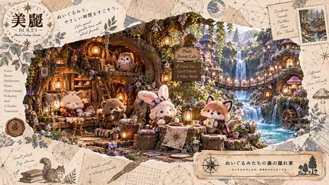 ぬいぐるみたちの森の隠れ家 thumbnail