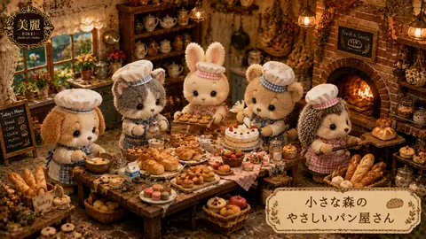 ぬいぐるみたちの小さな森のパン屋さん thumbnail
