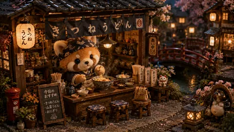 きつねうどん屋の夜祭り thumbnail
