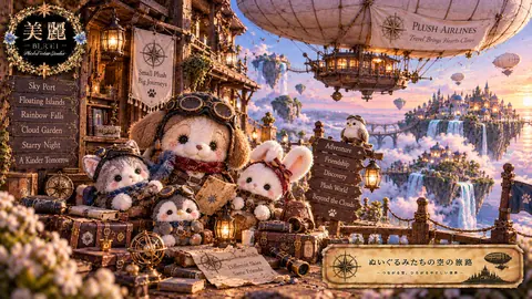 ぬいぐるみたちの空港と冒険の旅路 thumbnail