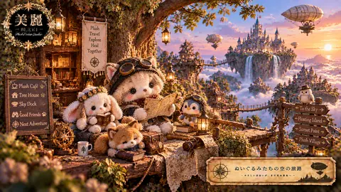 ぬいぐるみたちの空旅カフェ thumbnail