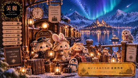 オーロラ夜空のぬいぐるみ星旅列車 thumbnail