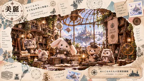 ぬいぐるみたちの空想図書館 thumbnail