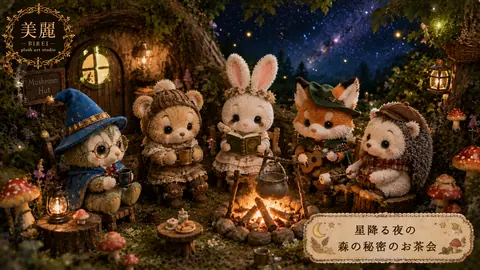 星降る夜の森のぬいぐるみ茶会 thumbnail