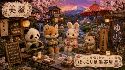 桜咲く村のほっこり足湯茶屋 thumbnail