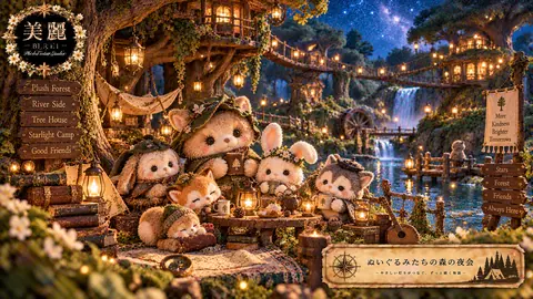 ぬいぐるみたちの星明かり森キャンプ thumbnail