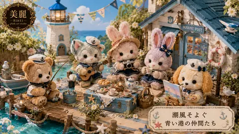 ぬいぐるみたちの潮風港ティーパーティー thumbnail