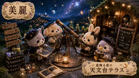 ぬいぐるみ天文台の星降る夜 thumbnail