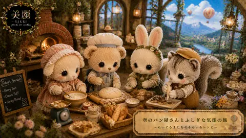 ぬいぐるみたちの空色パン屋さん thumbnail