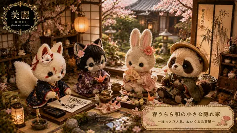 ぬいぐるみたちの春うらら茶屋 thumbnail