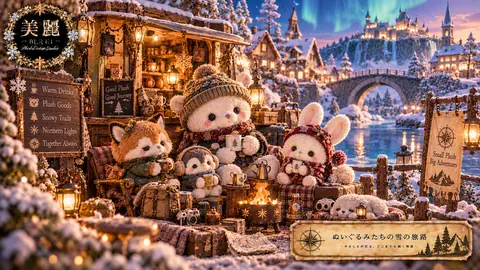 ぬいぐるみたちの雪灯り旅 thumbnail