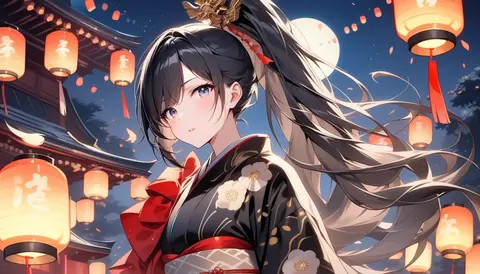 着物女性フラットイラスト AI Art Preview 007 thumbnail