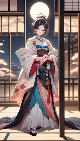 着物女性フラットイラスト AI Art Preview 015 thumbnail