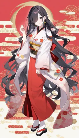 着物女性フラットイラスト AI Art Preview 019 thumbnail