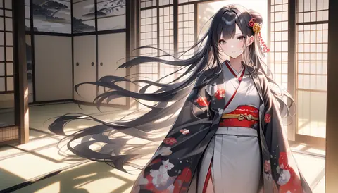 着物女性フラットイラスト AI Art Preview 021 thumbnail