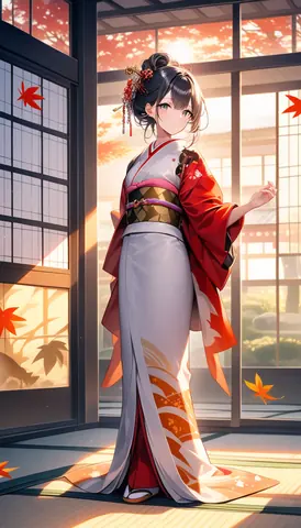 着物女性フラットイラスト AI Art Preview 022 thumbnail