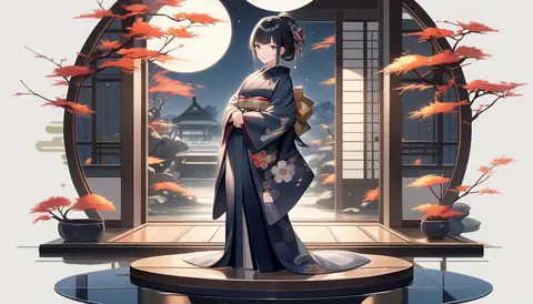 着物女性フラットイラスト AI Art Preview 026 thumbnail