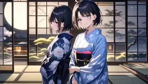 着物女性フラットイラスト AI Art Preview 027 thumbnail
