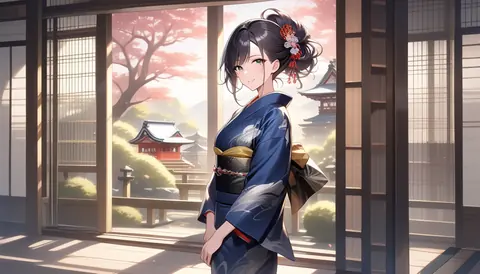 着物女性フラットイラスト AI Art Preview 029 thumbnail