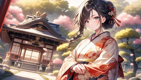 着物女性フラットイラスト AI Art Preview 035 thumbnail