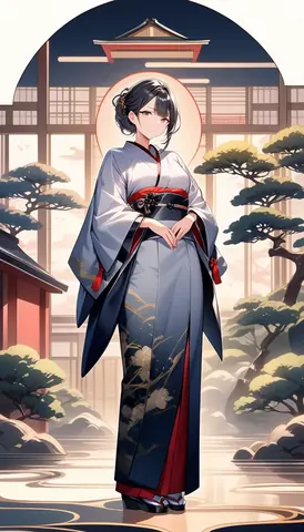着物女性フラットイラスト AI Art Preview 037 thumbnail